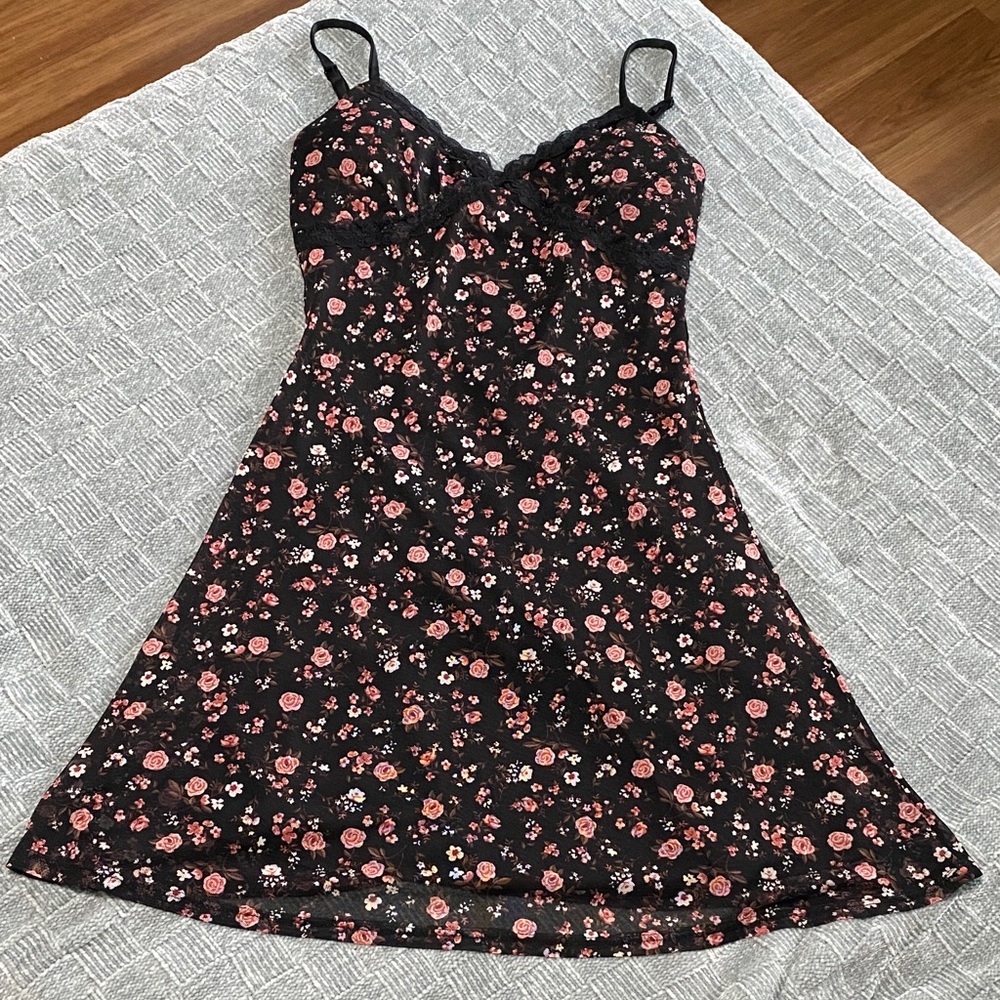 NOBO Floral Black and Pink Dress